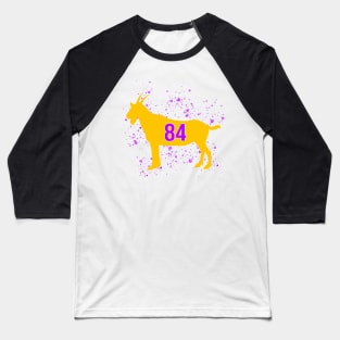 The GOAT- Purple Minnesota Moss Goat Baseball T-Shirt